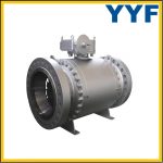 High pressure fully welded ball valve with bare shaft