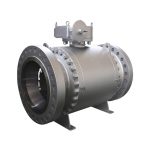 High pressure fully welded ball valve with bare shaft