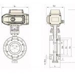 Triple eccentric/Offset metal to metal seat Butterfly Valves DN600 PN25