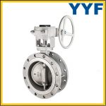 Flange type butterfly valve with multi spline stem design