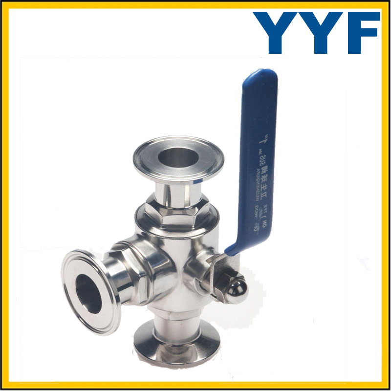 3 Ways T-type stainless steel Ball Valve