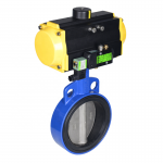 Electric Actuated CL150 Butt welded WCB Triple Offset Butterfly Valves