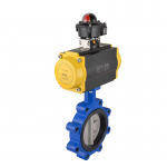 Electric Actuated CL150 Butt welded WCB Triple Offset Butterfly Valves