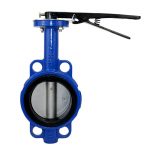 Wafer type carbon steel butterfly valve Class150 DN350