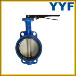 Bare Shaft Cast iron Wafer Butterfly Valve DN150