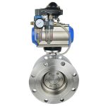 Worm Gear WCB Flange Triple Eccentric Butterfly Valve