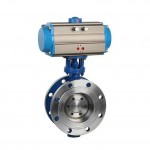 Fully metal seated butterfly Valves with Pneumatic operated