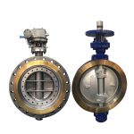 WCB PN16 Triple Eccentric Butterfly Valve with Gear Box