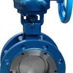 Worm Gear QT450NiCr Flange Triple Eccentric Butterfly Valve