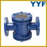 Ductile Iron Cast Iron Straight Pipeline Filter Flanged Basket T Type Strainer