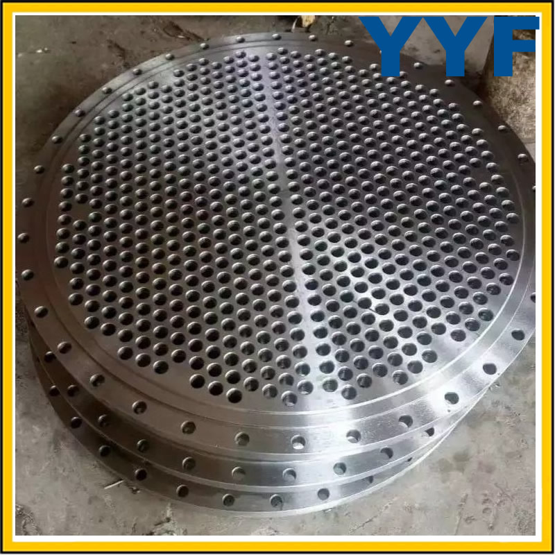 Machining Custom Forged Baffle Flange Stainless steel flange tube sheet flange for heat exchanger