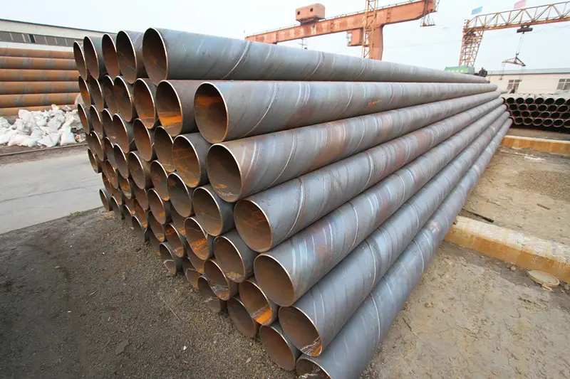 Fluid pipe SSAW welded steel pipe used for water well casing pipe ,Low pressure fluid erw spiral steel tube