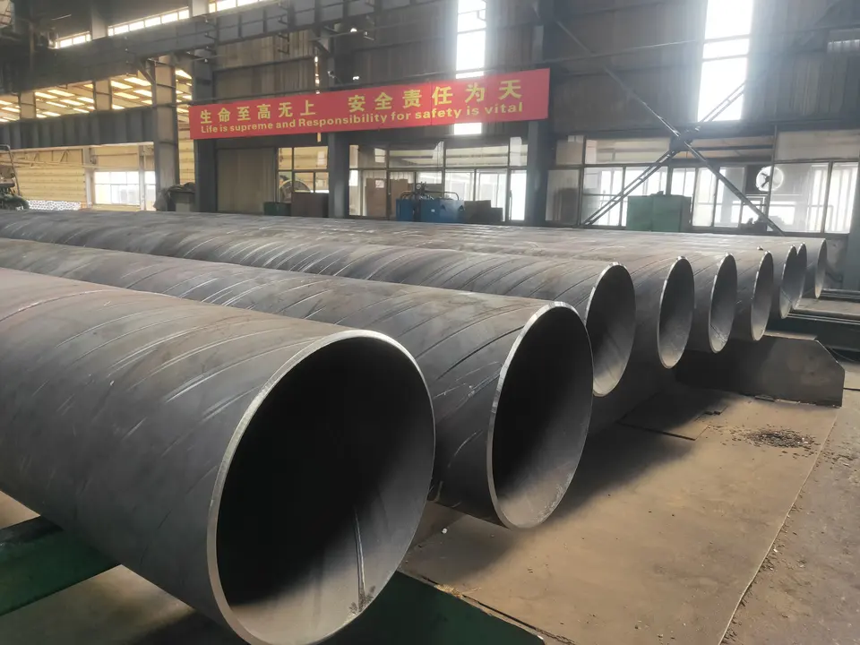 Fluid pipe SSAW welded steel pipe used for water well casing pipe ,Low pressure fluid erw spiral steel tube